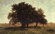 Theodore Roussel Oak Trees near Apremont oil painting